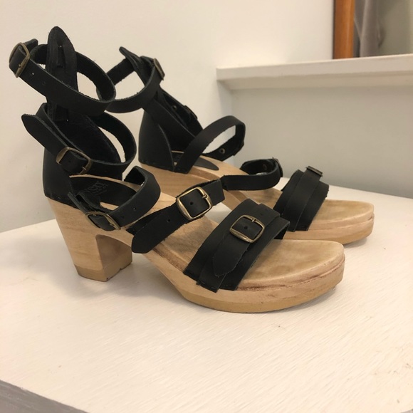 Sven 5 Strap Sandal Clogs High Heels - Picture 2 of 7